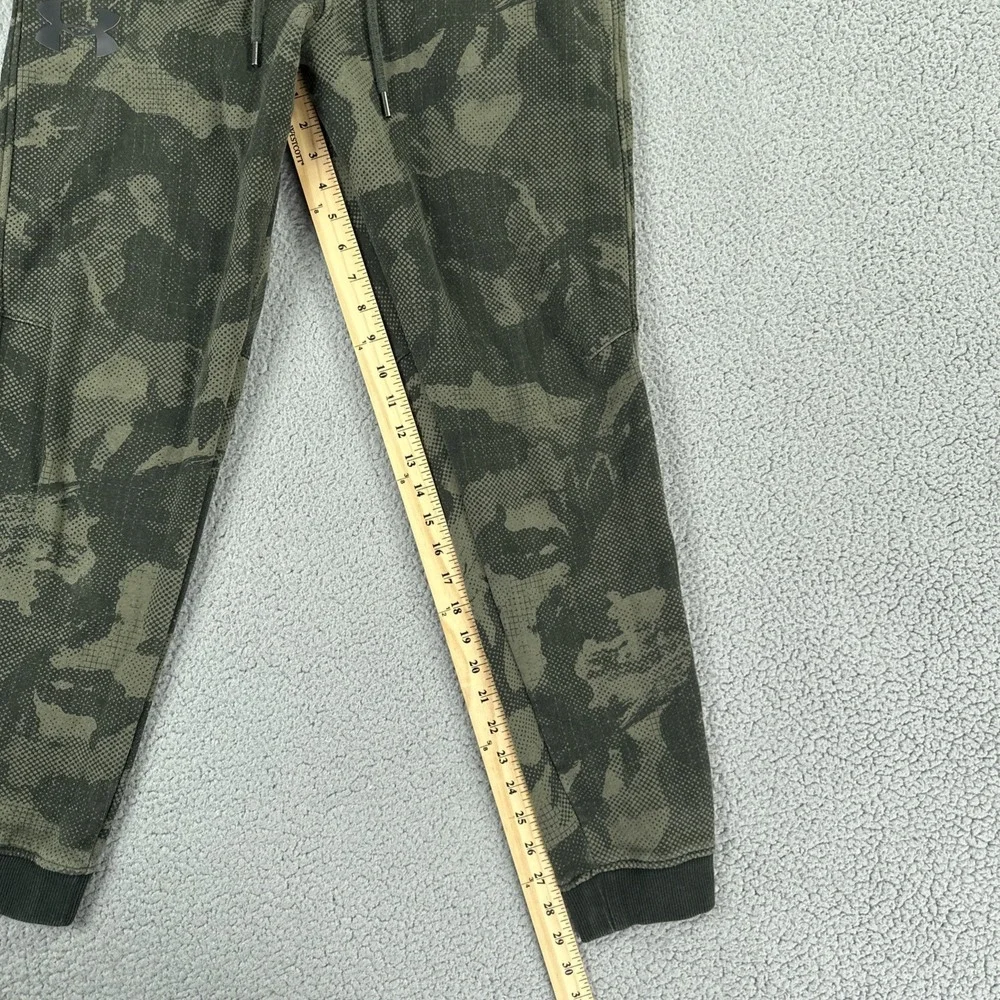 Under Armour Sweatpants Men Large Fitted Green Camouflage Joggers Cold Gear